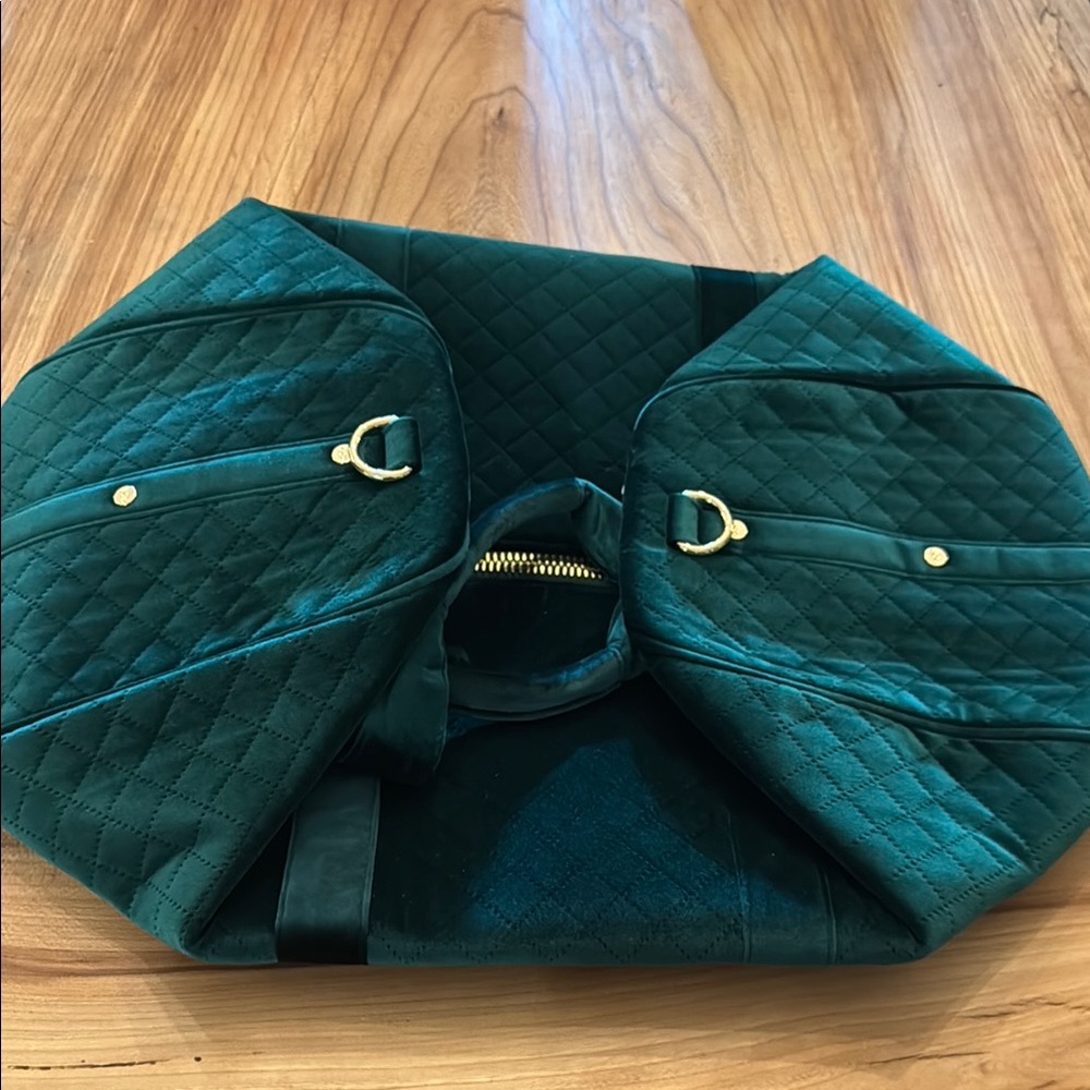 Stoney Clover Lane Green Quilted Velvet Duffle NWT